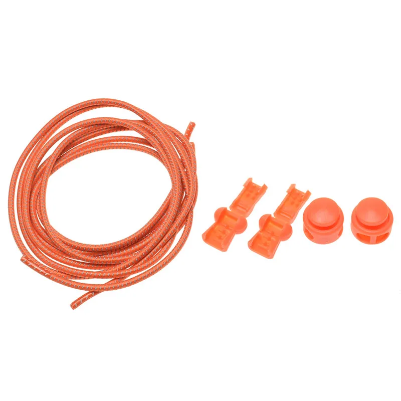 orange 1 пара, модные эластичные шнурки для обуви, спортивные кроссовки, шнурки для бега, для тренировок, для безопасности, отражение в темноте - Цвет: orange
