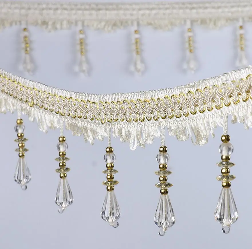 12 метров бусинки под алмаз подвесная кружевная ткань отделка Лента для окна