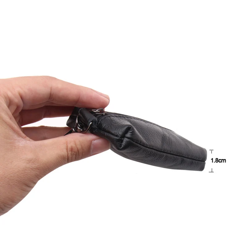

2018 100% Genuine Leather Key Wallets Car Key Holder Men Keys Organizer Housekeeper Women Covers Zipper Key Case Bag Pouch Purse