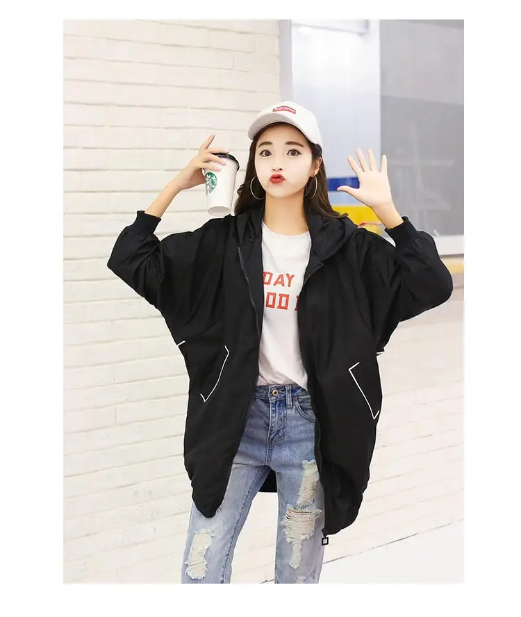 LKGHULO New Fashion Plus Size Women Coat 2018 Spring Autumn Casual Hooded Long Trench Female Loose Solid Outerwear A73 | Женская одежда