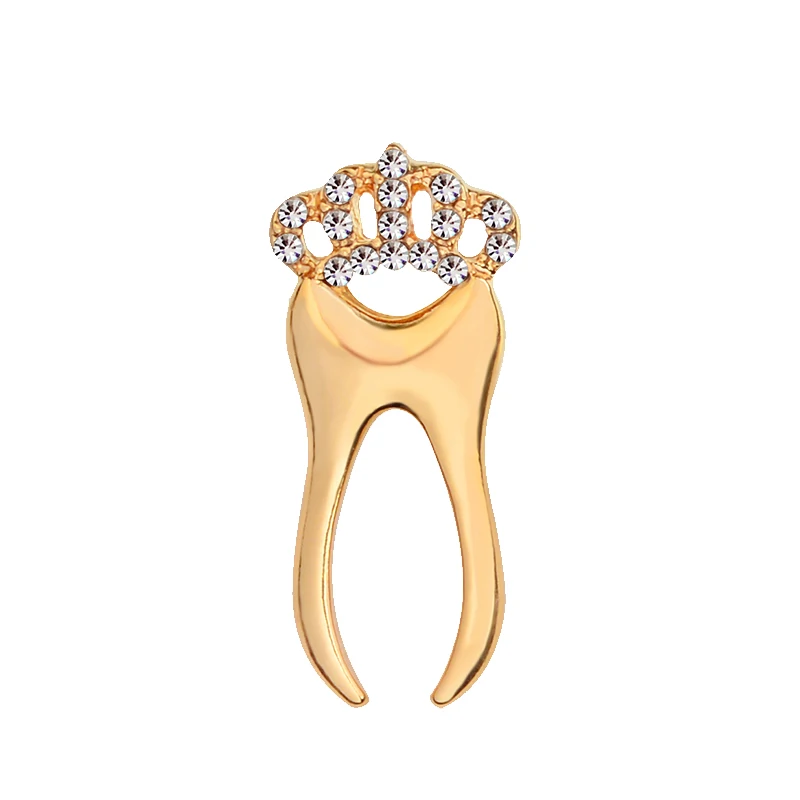 Crown-g Медицинский орган брошь жемчужная матка желудочно-кишечный нервная система сердцебиение Циркон зубы Анатомия человека значок Доктор Медсестры подарки - Окраска металла: Crown-g