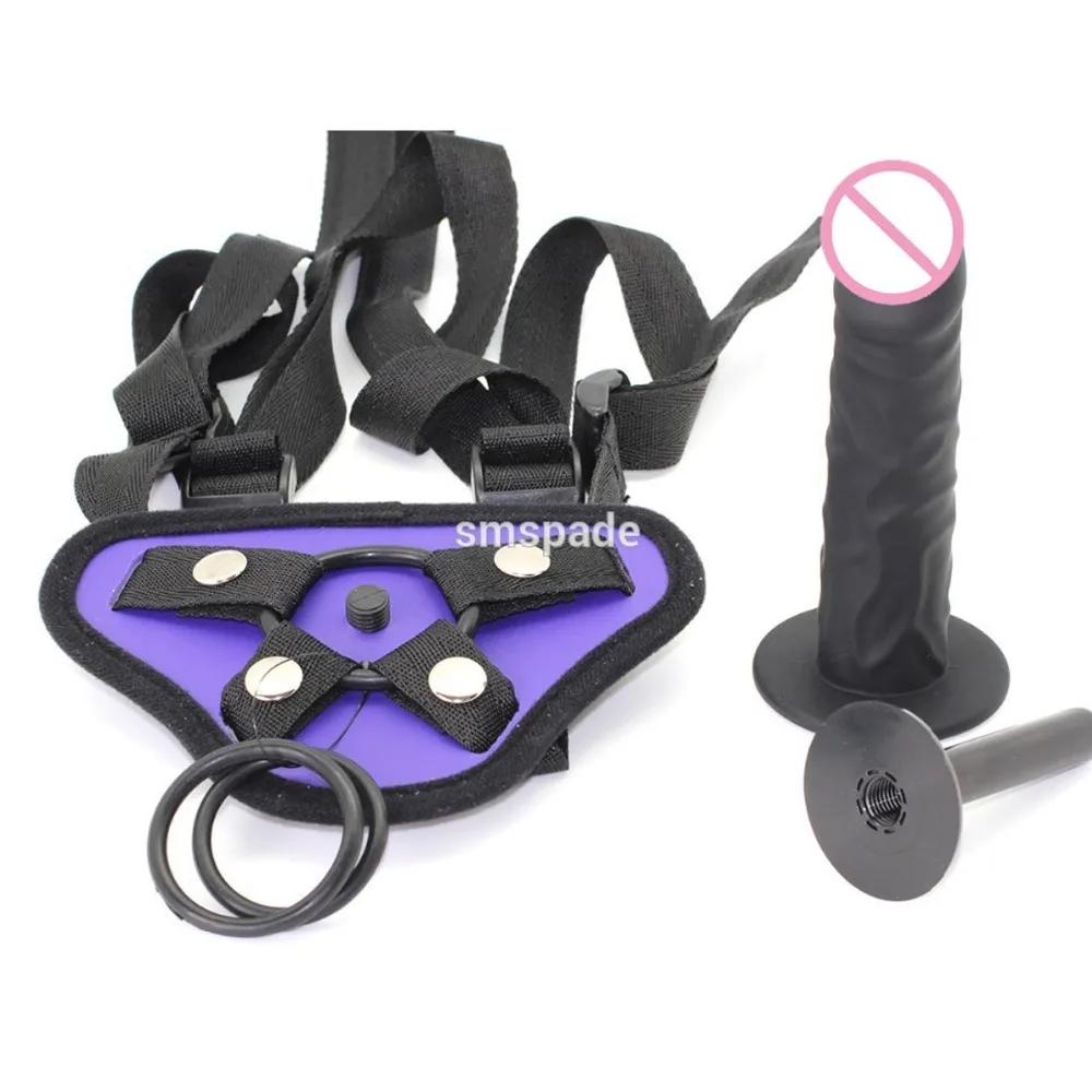 SMSPADE 130*35 мм пурпурный фаллоимитатор на ремешке ремешок женском для большого