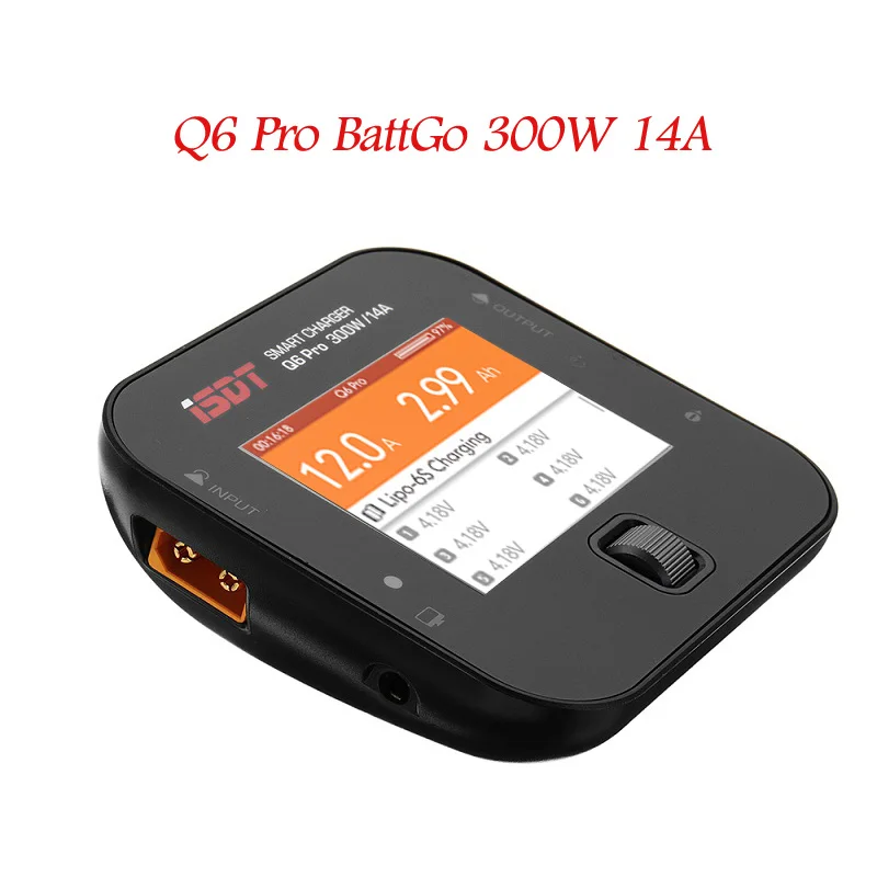 Q6 Pro BattGo ISDT Q6 Pro BattGo 300 w/Q6 Lite 200W 12A карманное умное Цифровое зарядное устройство Lipo зарядное устройство для аккумуляторов для моделей RC 119g - Цвет: Q6 Pro BattGo