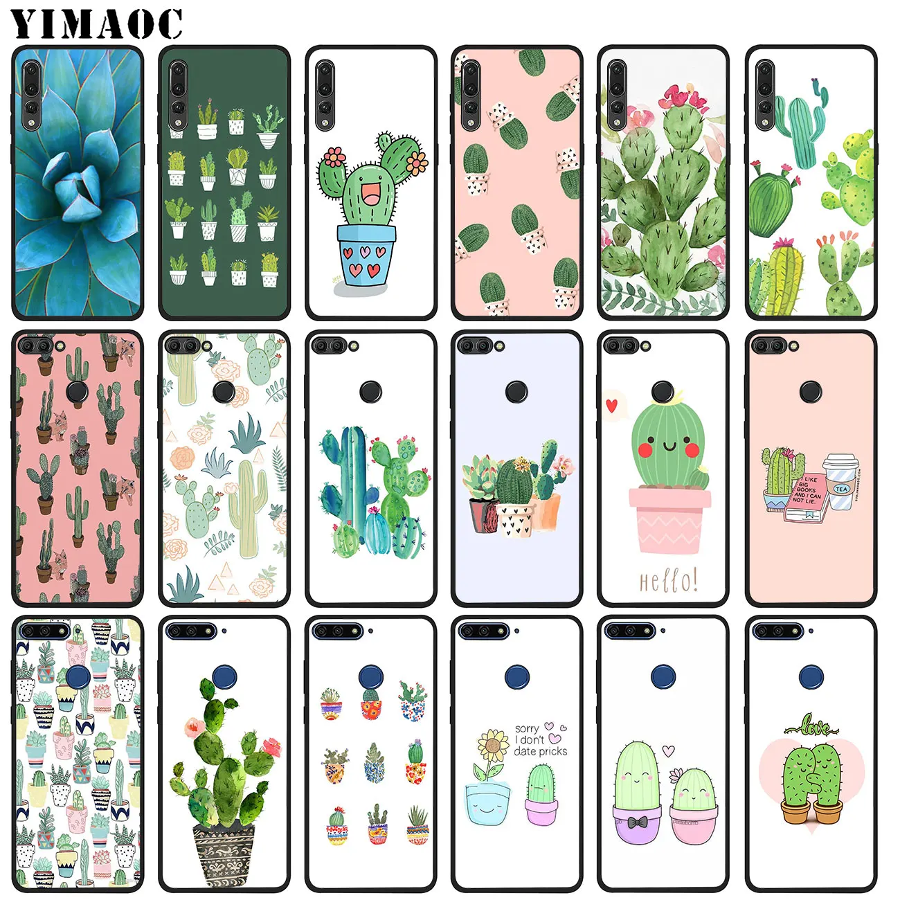 Мягкий силиконовый чехол YIMAOC для телефона Huawei P20 Pro P10 P9 P8 Lite Mini 2017 P Smart Z 2019 черный