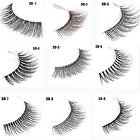 3 pairs set 3d 9 kinds false eyelashes natural cross thick fake eye lashes professional makeup tool false lashes
