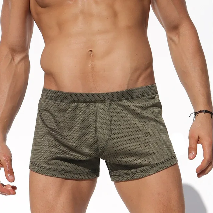 Army Green Мужские купальные костюмы, плавки-боксеры, шорты, шорты для пляжа, для серфинга, быстросохнущие, дышащие, купальный костюм, Шорты для плавания - Цвет: Army Green