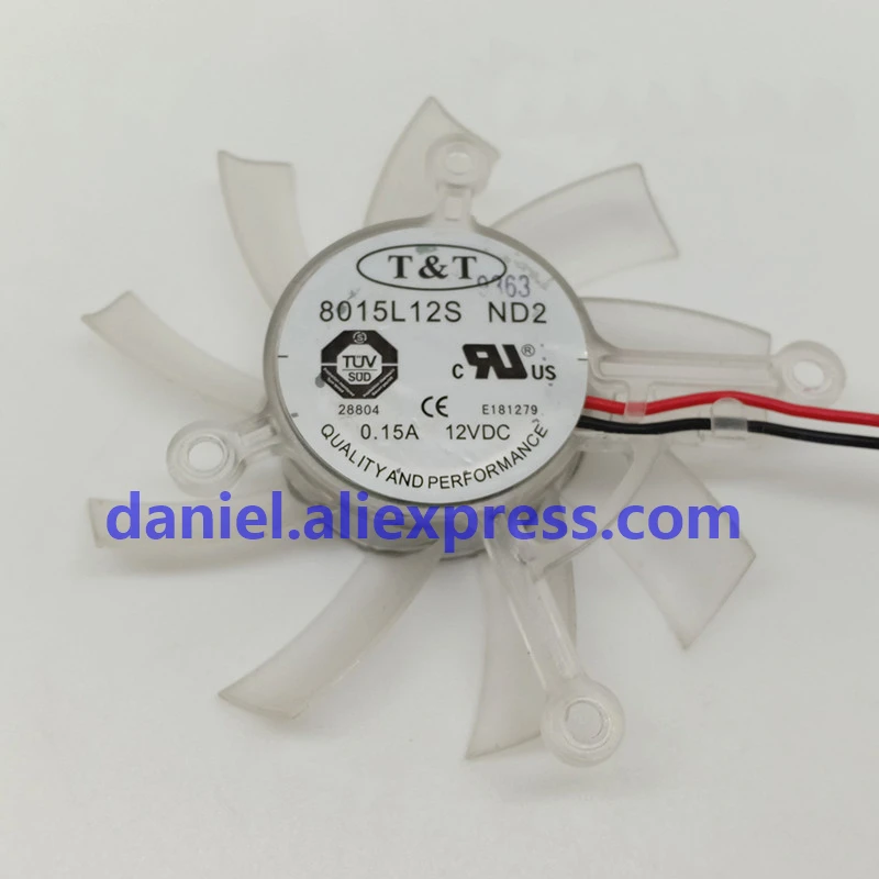 T &amp 8015L12S ND2 вентилятор видеокарты 12V 0.15A 75 диаметр 4-отверстие 2-проводной - купить