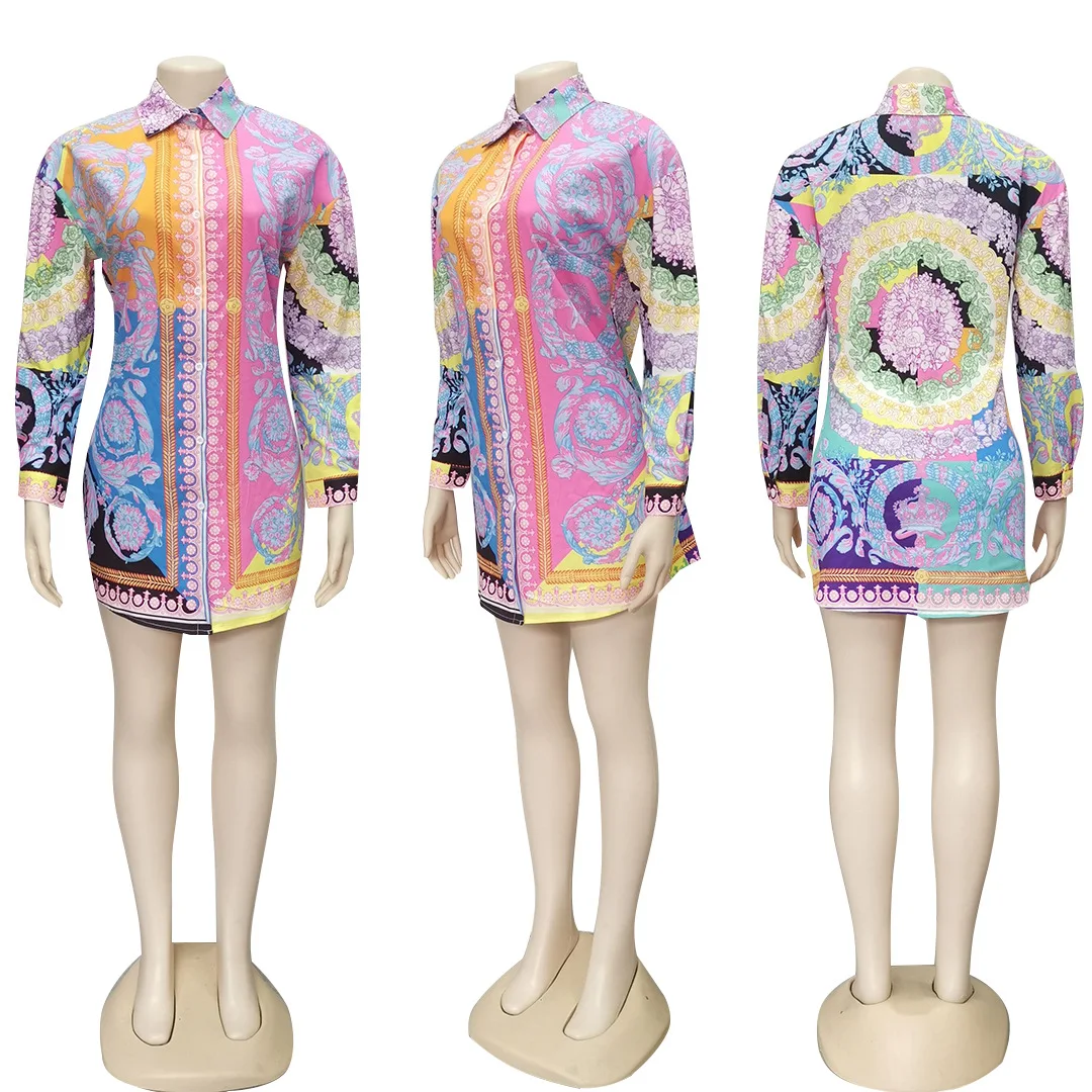 Женский комплект из двух предметов рубашка с длинным рукавом и длинная юбка топ