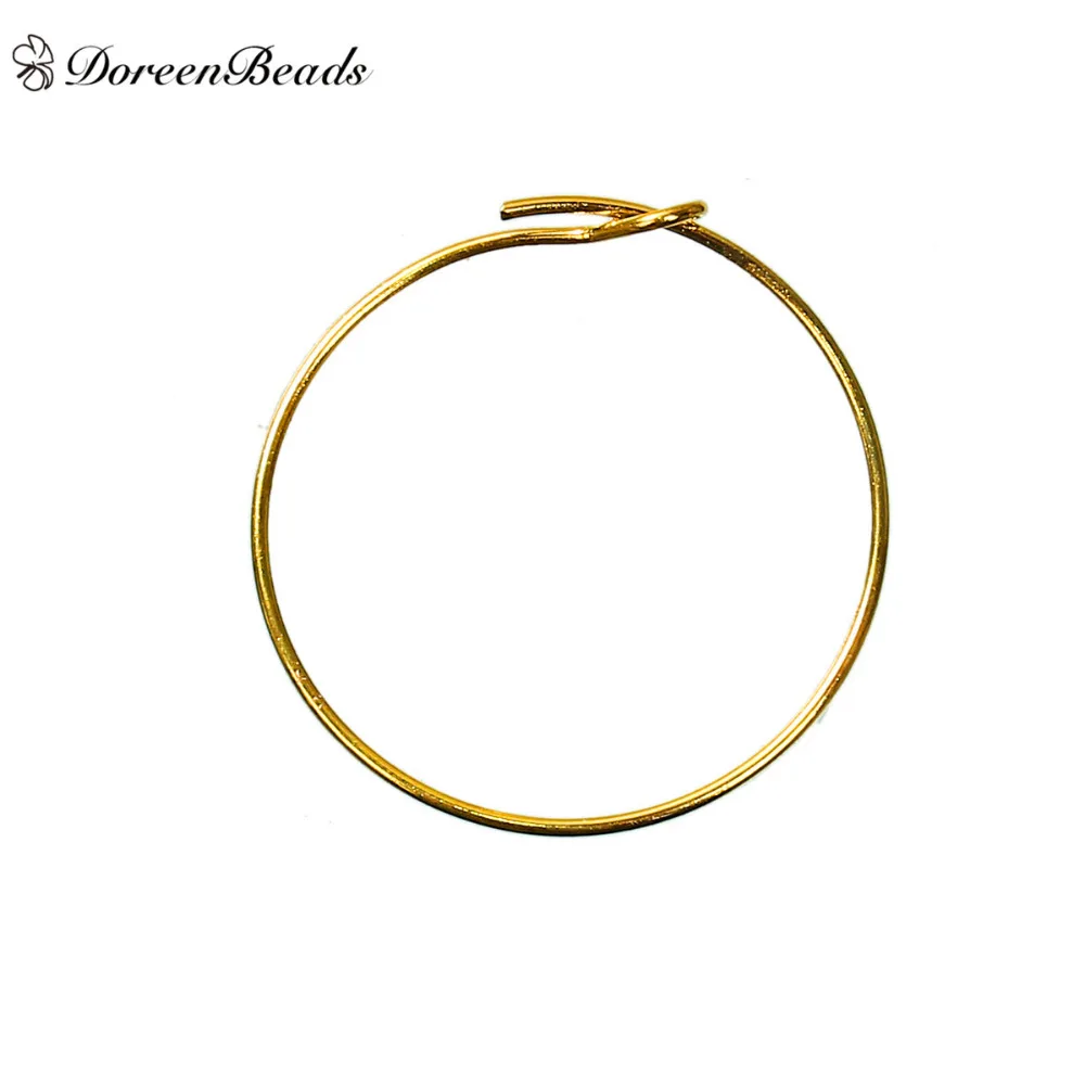 DoreenBeads Позолоченные стаканы для вина из сплава на железной основе кольцо 25 мм (1