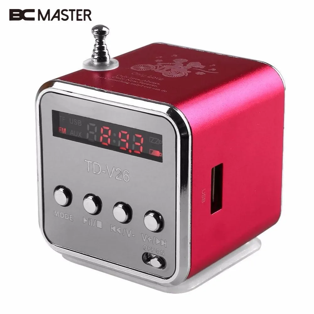 Портативный мини цифровой MP3 музыкальный плеер Micro SD TF USB диск динамик FM радио AUX с