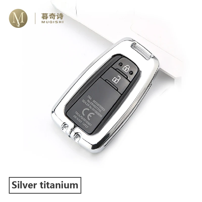 Silver Case Чехол для ключей автомобиля для Toyota Corolla Camry Proda Avalon Izoa C-hr CHR, чехол для ключей, автомобильный держатель с пультом дистанционного управления - Название цвета: Silver Case