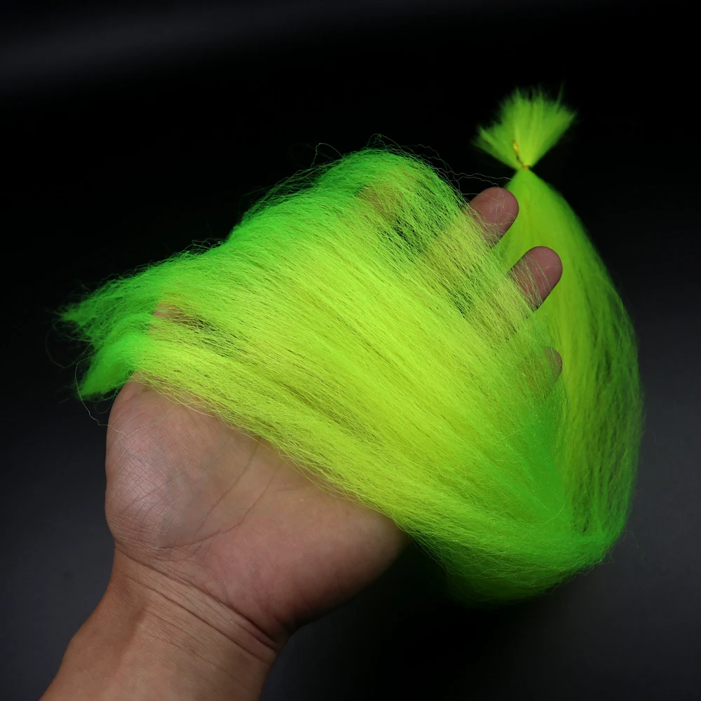 Bimoo Kinky Soft Synthetic Fly Tying Streamer Fiber for Bait Fish Jig Head Tying Material in Pink, Chartreuse, Red, Orange, Yellow image 2