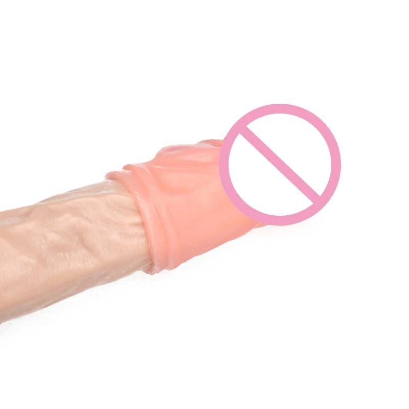 Реалистичный силиконовый удлинитель для пениса Мягкий рукав увеличения члена