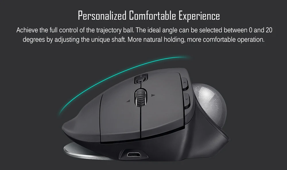 Lotech MX ERGO мышь с трекболом лазерная USB Unifying Bluetooth беспроводной мяч на направляющей Мыши для ПК ноутбука
