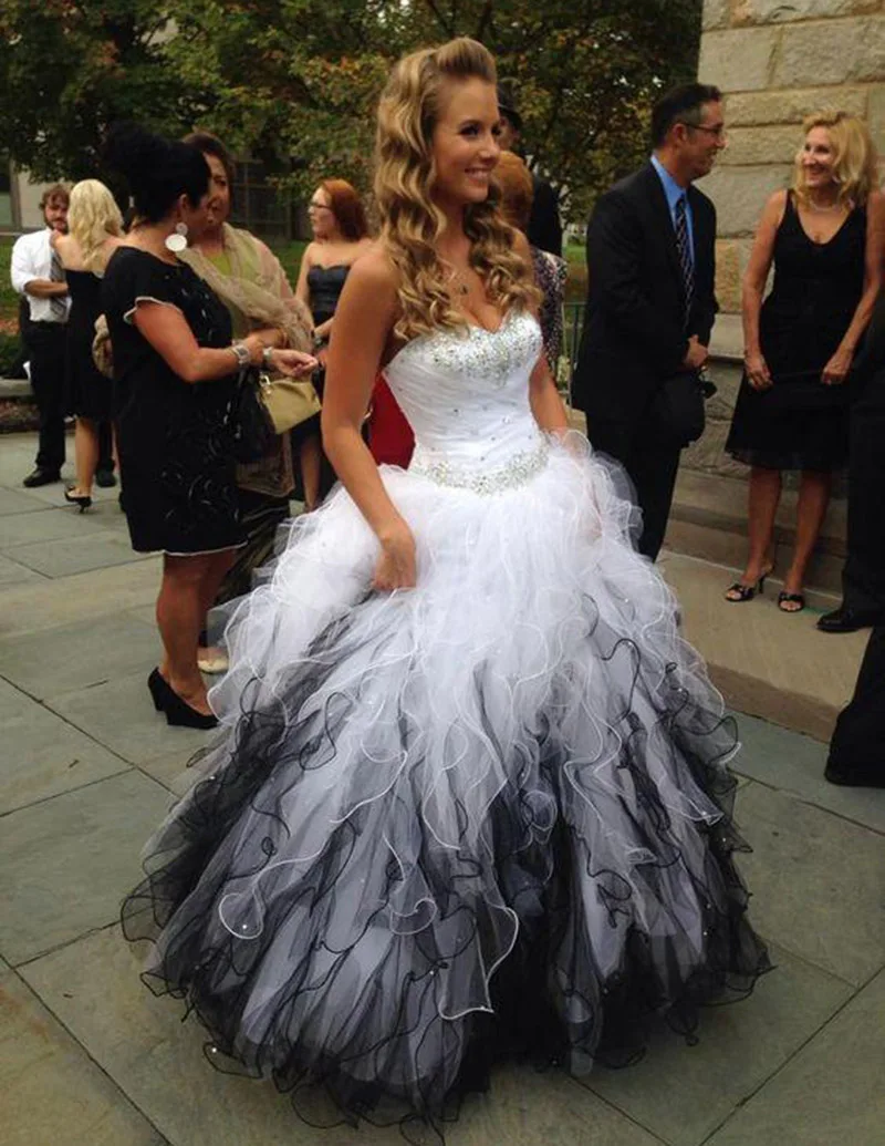 vestido de noiva plus size unique sweetheart wedding gown bridal white and black dress ball new fashion 2020 | Свадьбы и торжества