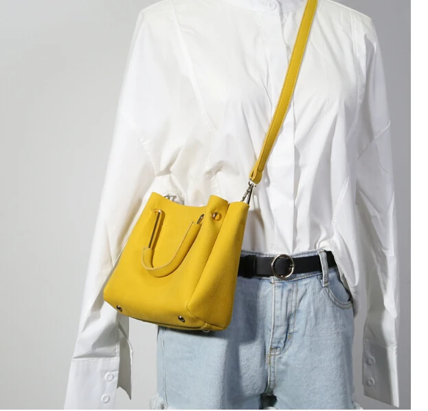 Модная женская маленькая подходящая ко всему сумка-мешок на одно плечо сумка в