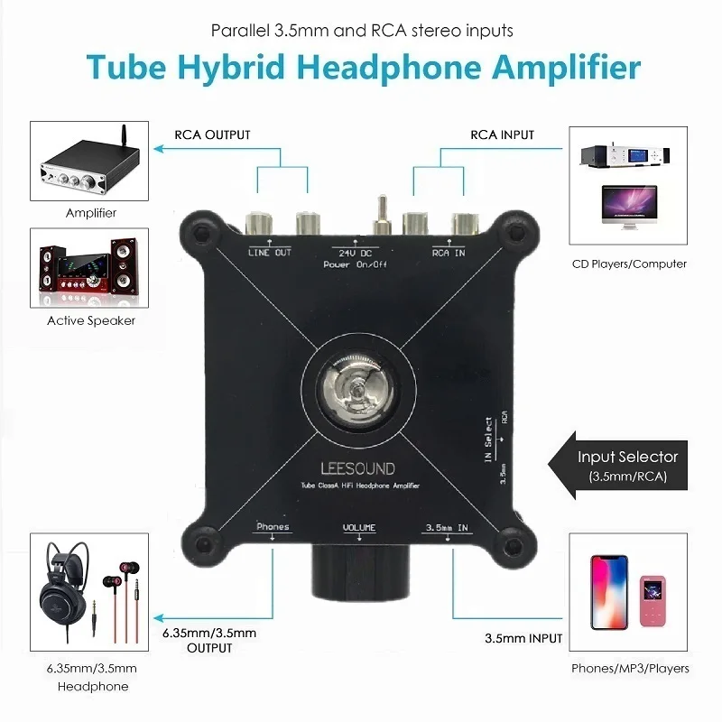 Усилитель звука LeeSound 12AU7 с вакуумной трубкой предусилитель плата Hifi
