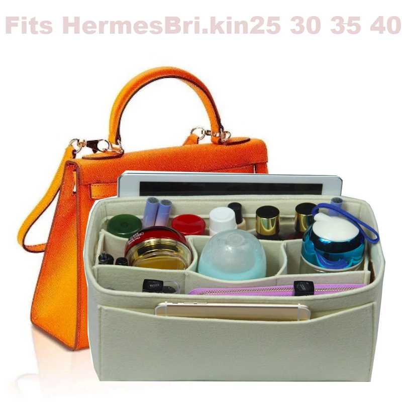 Подходит HermesBri. kin25 30 35, 40 настраиваемые 20 видов цветов 3 мм фетровая вставка сумка Организатор в мешок Сумочка организатора кошелек