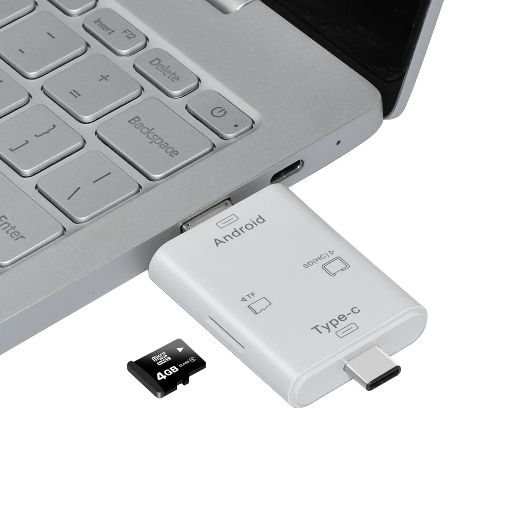 Кардридер Deepfox 3 в 1 USB Type C Micro 2 0 TF SD OTG кардридер для телефонов Android ноутбуков