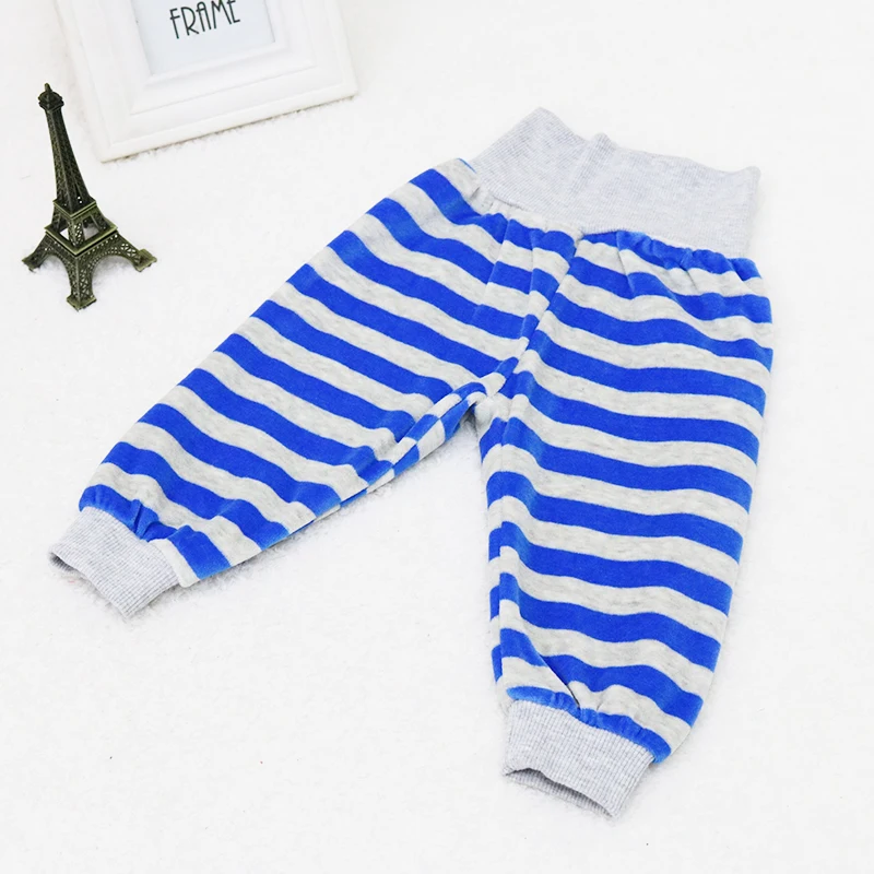 Детские Велюровые Брюки Little Q осенние длинные спортивные брюки в полоску с