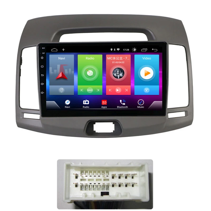 Полный сенсорный автомобильный Android 8,1 радио плеер для HYUNDAI Elantra 2008-2010 автомобиля gps навигация Видео Мультимедиа Встроенный Bluetooth