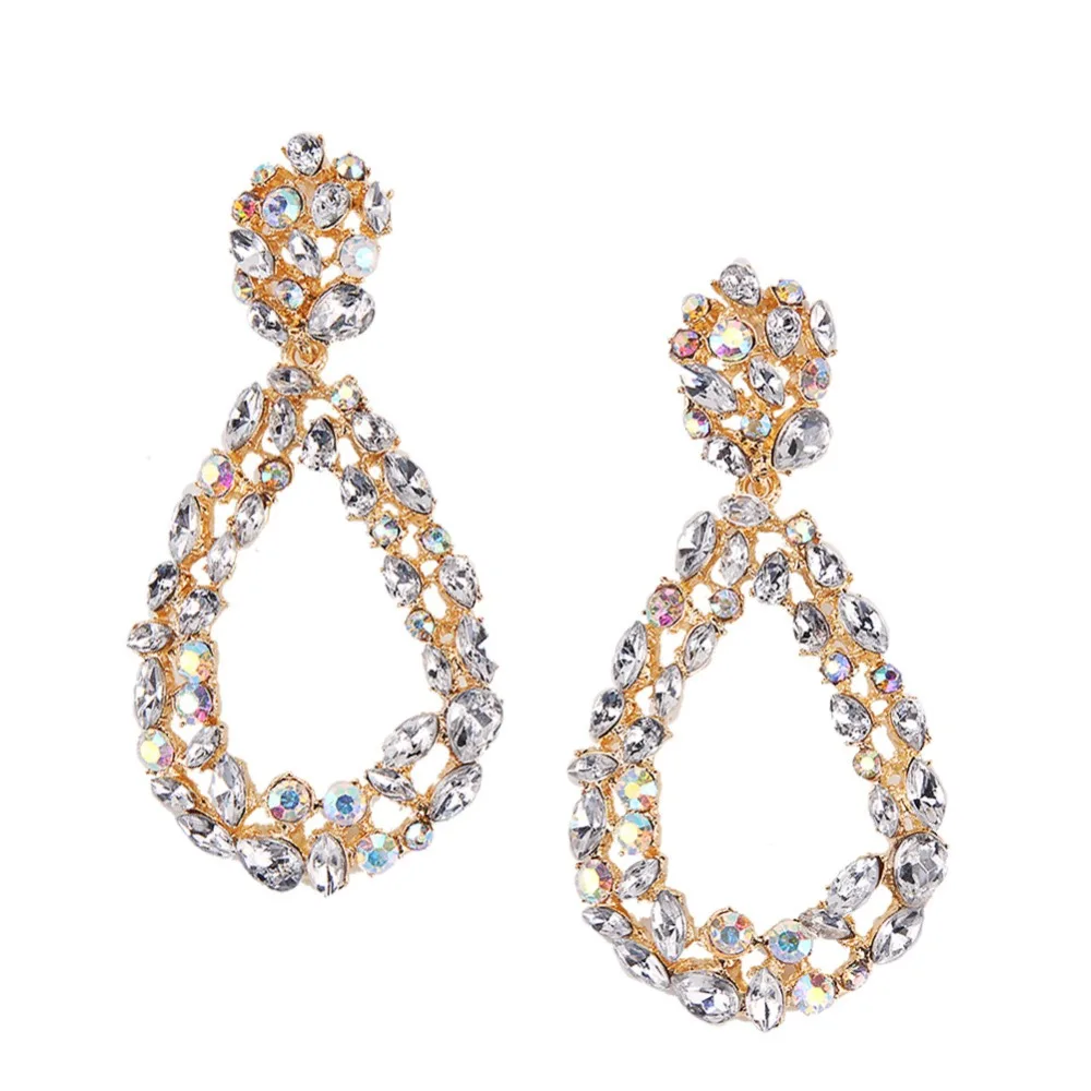 Модные висячие серьги ZA с кристаллами для женщин подвеска в богемном стиле
