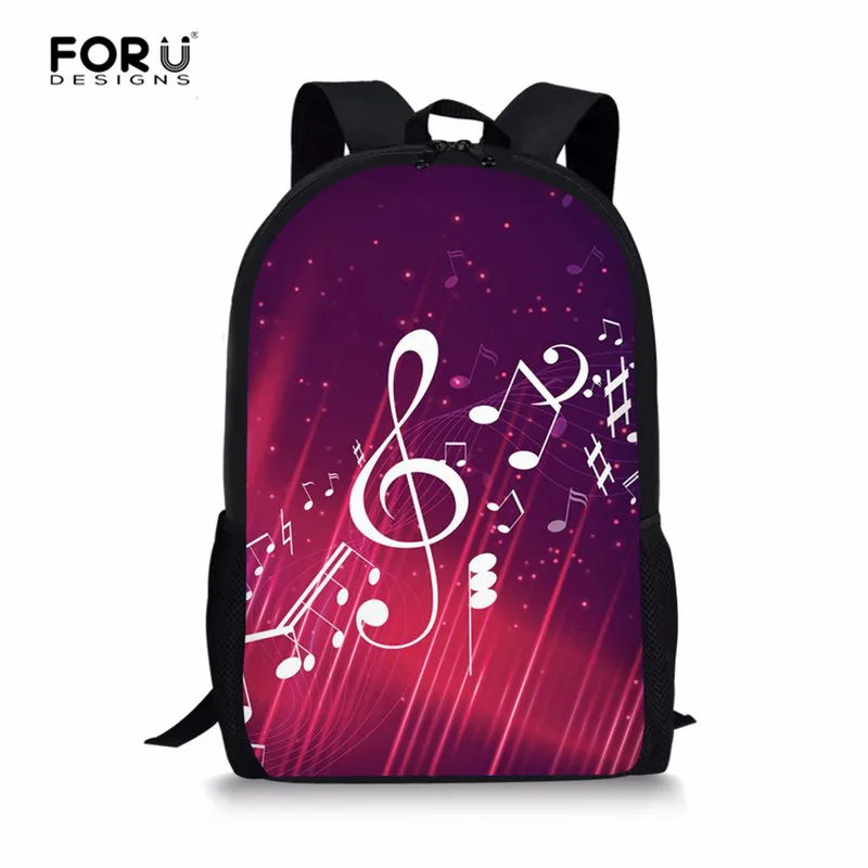 FORUDESIGNS/женские и мужские рюкзаки с принтом нот, школьные сумки, набор для девочек-подростков, сумка на плечо, детский Ранец, рюкзак - Цвет: Z3060C