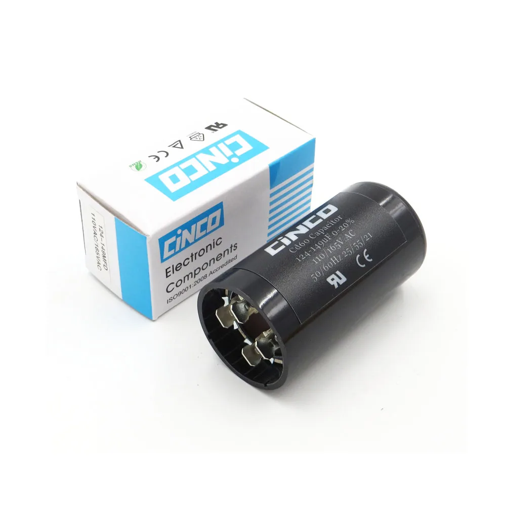 CD60 двигатель старт конденсаторы запуск 124 149 мкФ 110V 125V 165V mfd uF mf компрессор HVAC