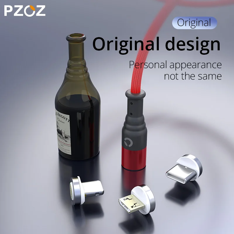 PZOZ магнитная зарядка Micro USB кабель магнитный usb type C для айфона c шнур зарядки