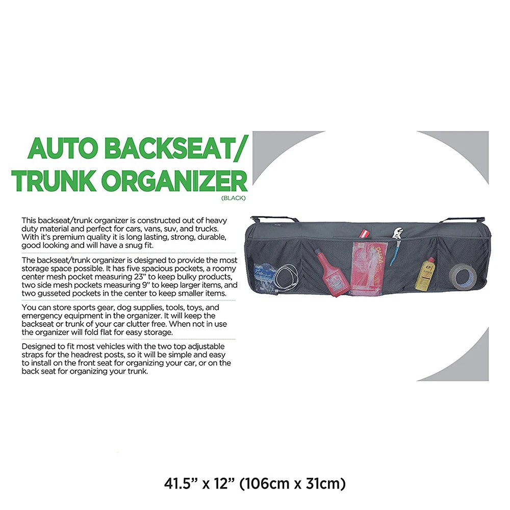 5 карман на заднем сидении/сумка-Органайзер для багажника авто Интерьер Высокой