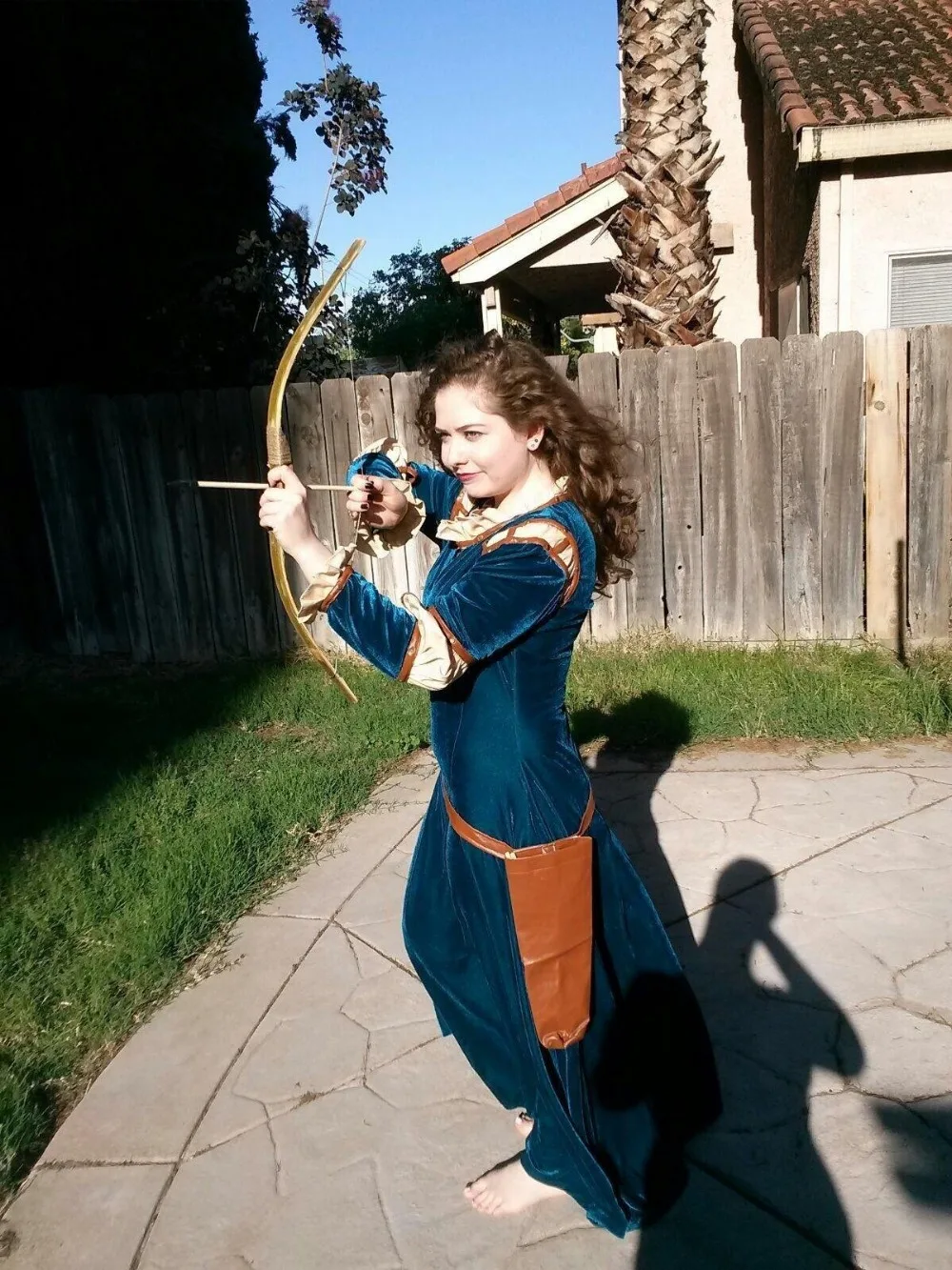 Костюм принцессы с заклепками в стиле панк Мерида костюм для взрослых храбрость