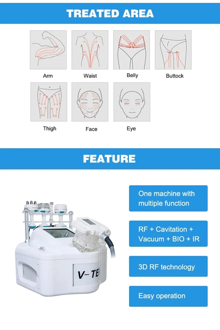 Мощная форма III Velashape+ rf вакуум+ 40 кГц ультразвуковая кавитация+ BIO V9