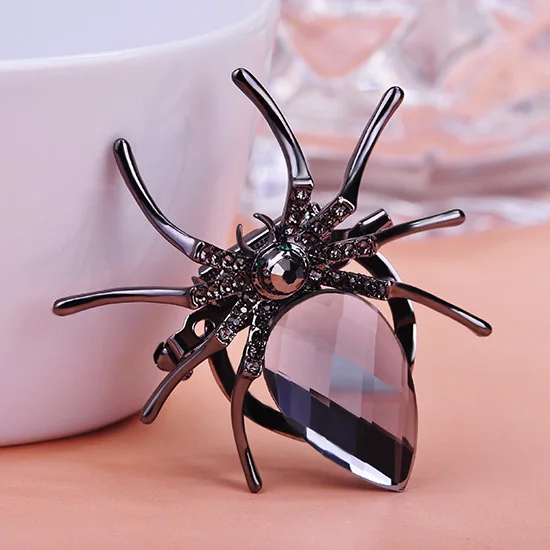 Женская Брошь в виде серых кристаллов|crystal dragonfly brooch|brooch photobrooch wholesale |