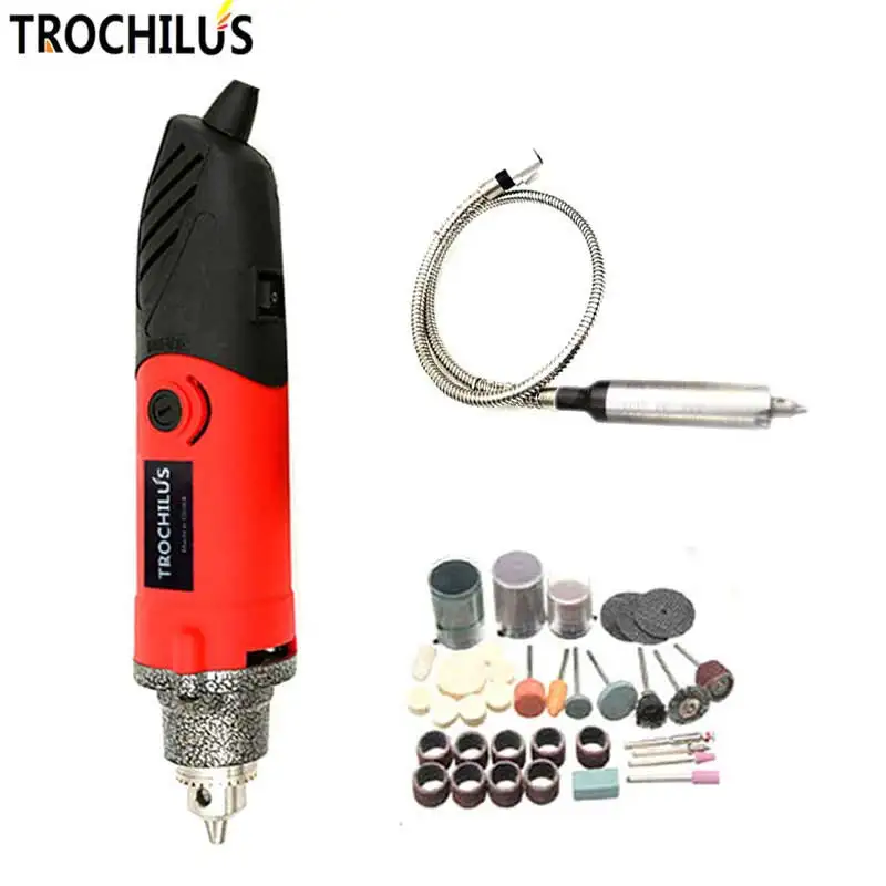Trochlius 240 Вт dremel аксессуары переменной Скорость граверы и мини сверла Регулируемый