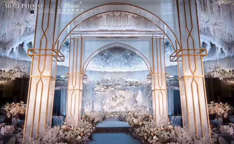 

New wedding props tieyi zhongxing gongyue road lead life screen background display pieces wedding film arch.