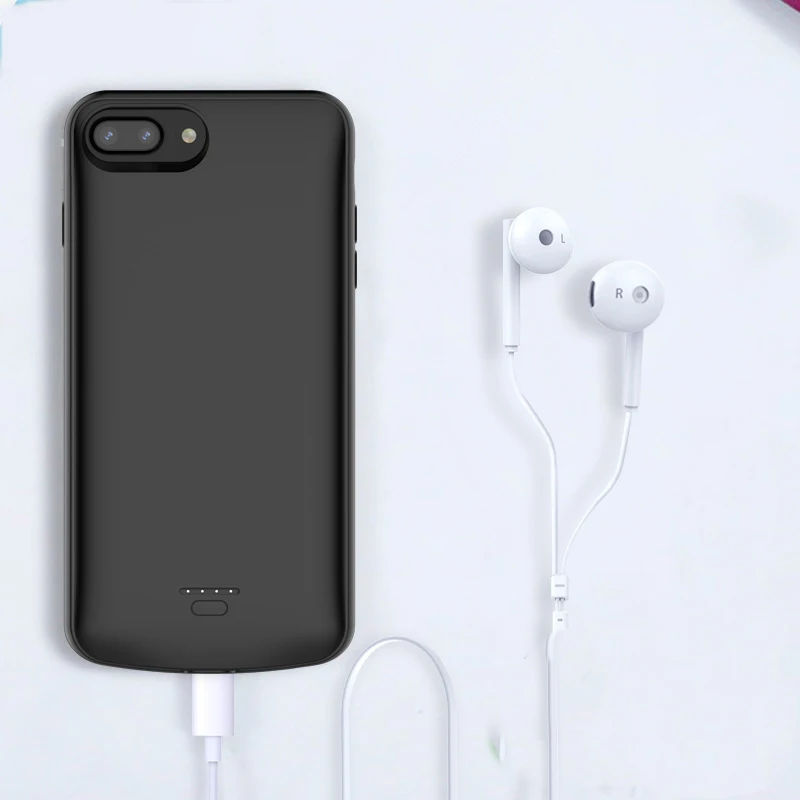 Тонкий ударопрочный чехол для зарядного устройства iPhone 6 6S 7 8 Plus Внешнее зарядное