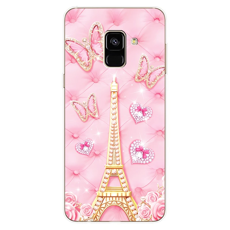 Silicone Cover For Samsung Galaxy A8 2018 Case 5.6' Printing Pattern Phone Cases for A 8 A530F A530F-DS Funda Coque |