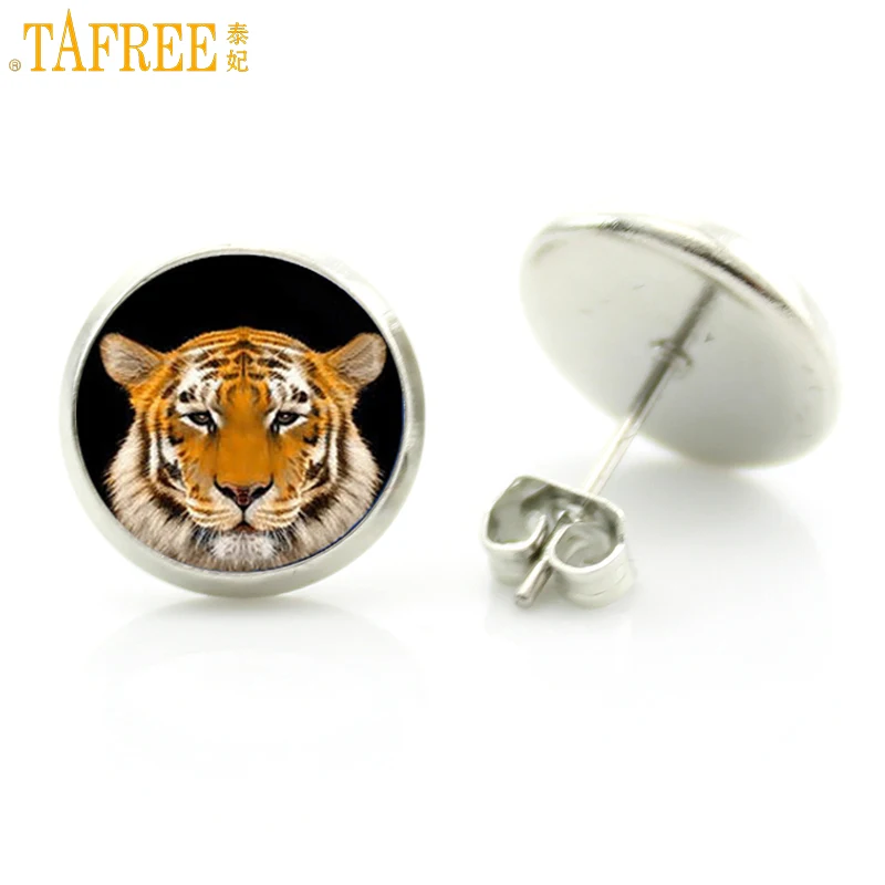 TAFREE Новинка 2017 винтажные Прохладный Дикий Серьги гвоздики с животными куртка