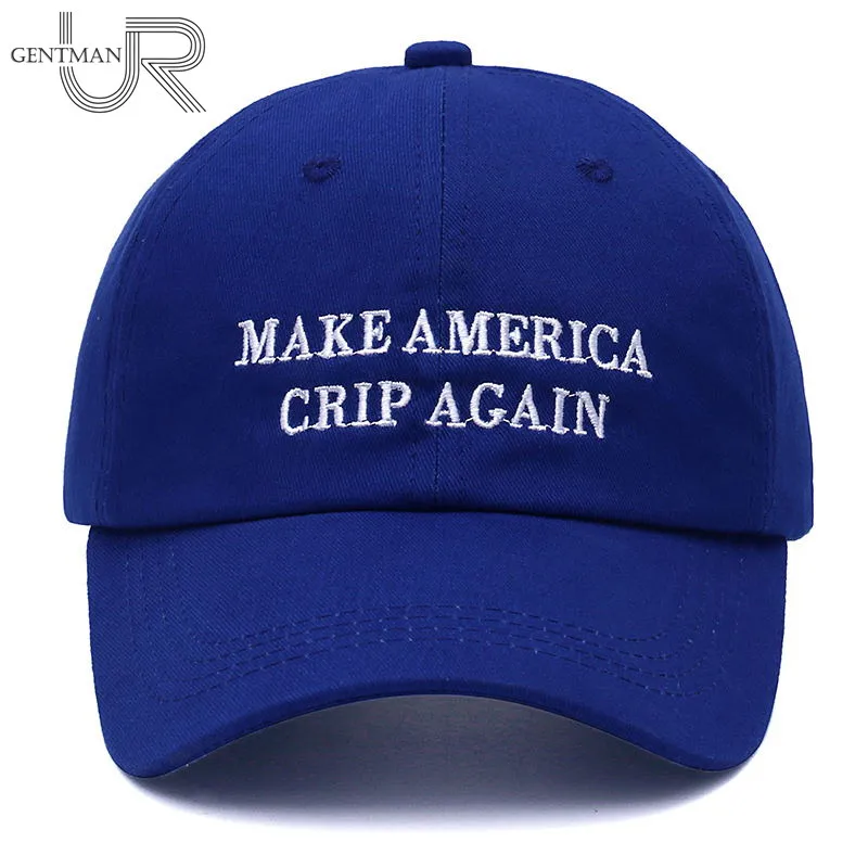 Прямая поставка Снэпбэк Кепка с надписью MAKE AMERICA CRIP хлопковая бейсболка для