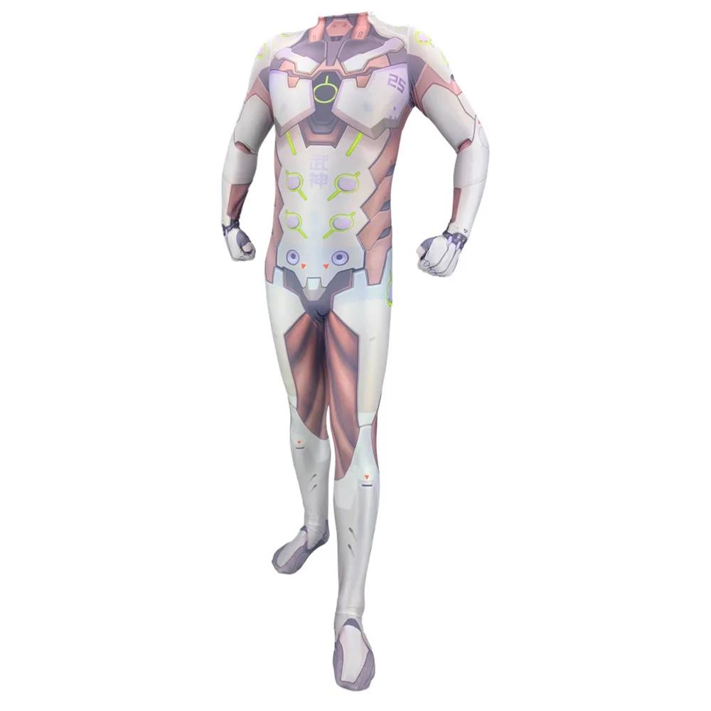 Спандекс игра косплей Гэндзи костюм 3D печати супергероя Зентаи Хэллоуин для