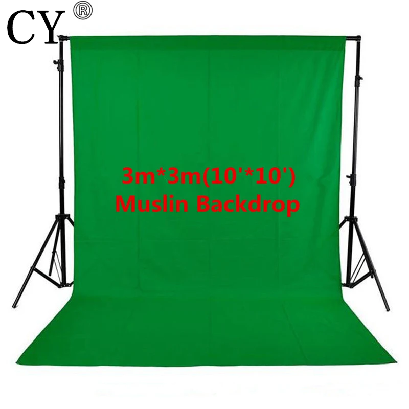 Фотостудия CY 100% хлопок 3 м x однотонный зеленый экран муслиновый фон для