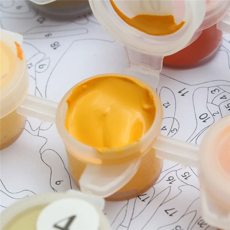 Бескаркасный Жираф красочные DIY Краска ing по номерам настенные художественные