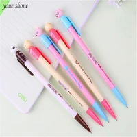 1pcs cartoon cute animals automatic activities to write free cut pencils 0 7mm refills for students
