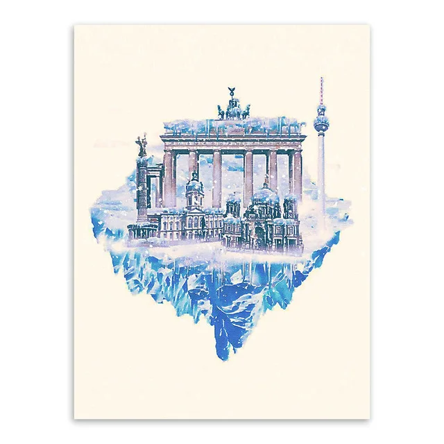 Современный абстрактный минималистичный парусиновый постер A4 с художественным