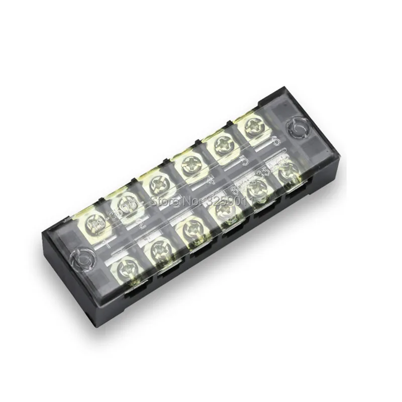 

20PCS TB-2506 TB25A06P Suyep 6 Positions Dual Rows 600V 25A Wire Barrier Block Terminal Strip copper