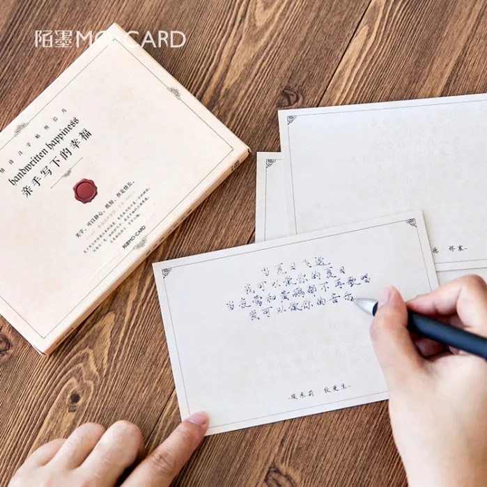 30 шт./упак. лично написать счастье поздравительная Почтовая открытка Письмо