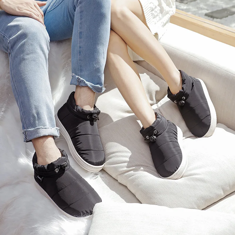 2018 new waterproof down cotton shoes indoor and outdoor home couple slippers female | Обувь