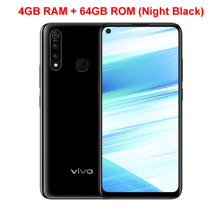 Black 4GB 64GB Мобильный телефон vivo Z5x, 6,53 дюймов, экран, 4 Гб ОЗУ, 64 Гб ПЗУ, Восьмиядерный процессор Snapdragon710, Android 9, 5000 мАч, смартфон с функцией распознавания лица - Цвет: Black 4GB 64GB