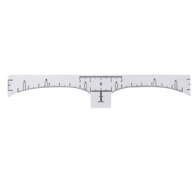 

100 Pcs Eyebrows Ruler Adhesive Eyebrow Grooming Shaper Permanent Tattoo Stencil