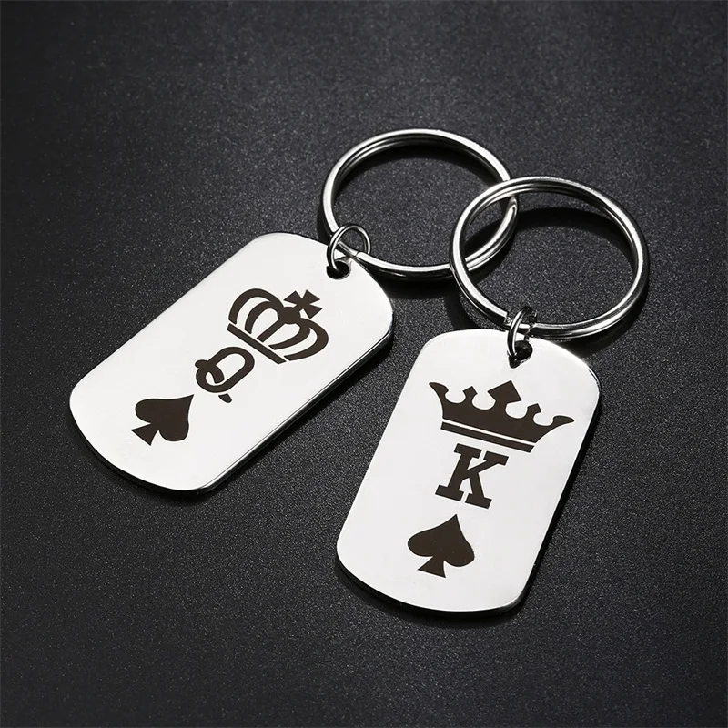 Азиз BEKKAOUI K &amp Q брелки с короной гравировка имя собаки бирка из нержавеющей стали